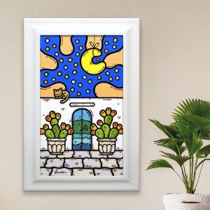 ferrulli, contornismo metafisico, ferrulli store, colore, arte, design, puglia, artista, dipinto, francesco ferrulli, quadro, acrilico, la porta blu, ostuni